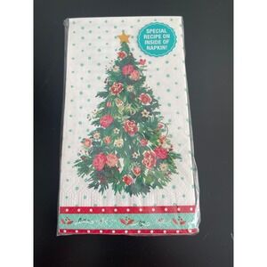 00511 - The Pioneer Woman Christmas Tree Floral Cocktail Napkins 24 Count - 1 pk